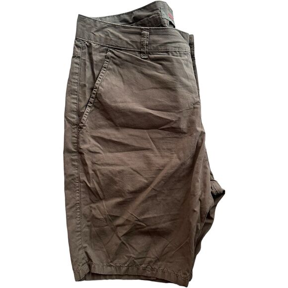 Osklen Cotton Chino Knee Length Military Green Belted Summer Beach Wear Shorts - Picture 3 of 10